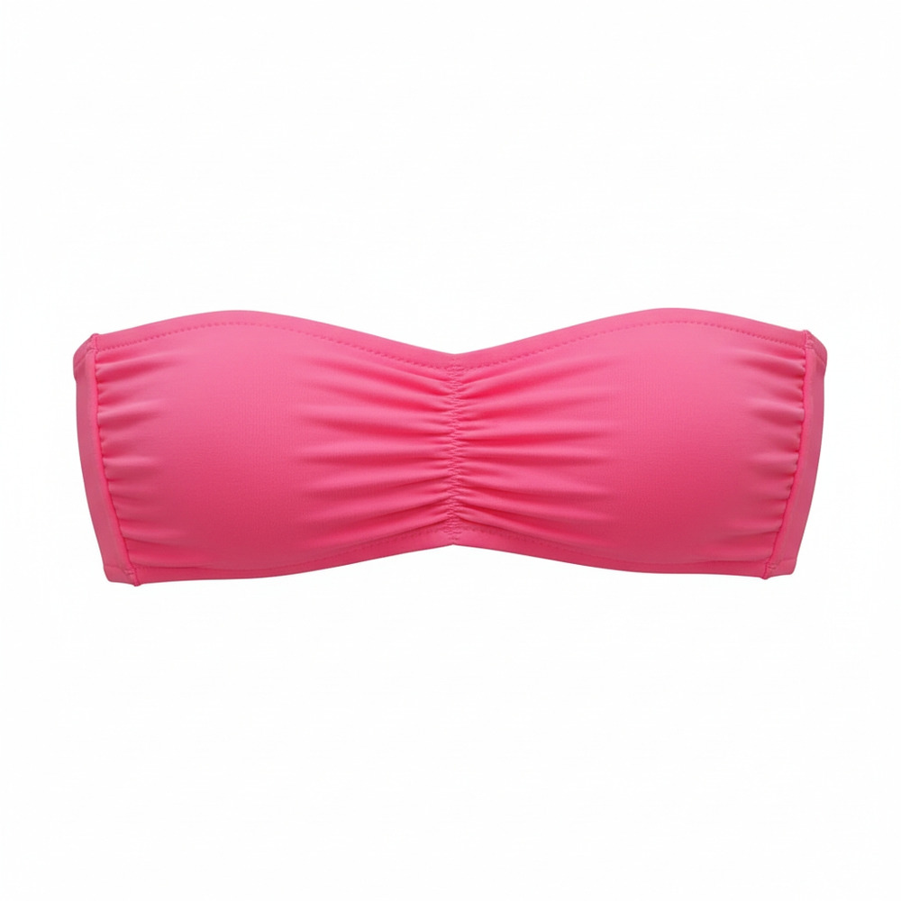 Mudd Neon Pink Bandeau Bra Bralette Extra Large NEW Cotton Blend 2010s NWT